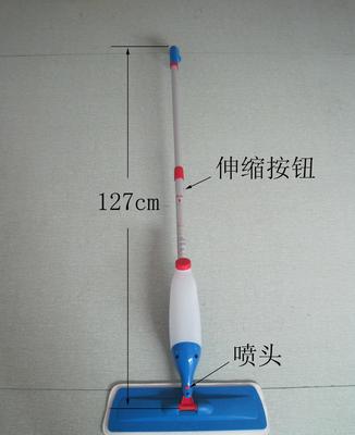 廠家直銷噴水拖把 鋁合金伸縮桿與360度旋轉(zhuǎn)設(shè)計(jì)，日常清潔新選擇